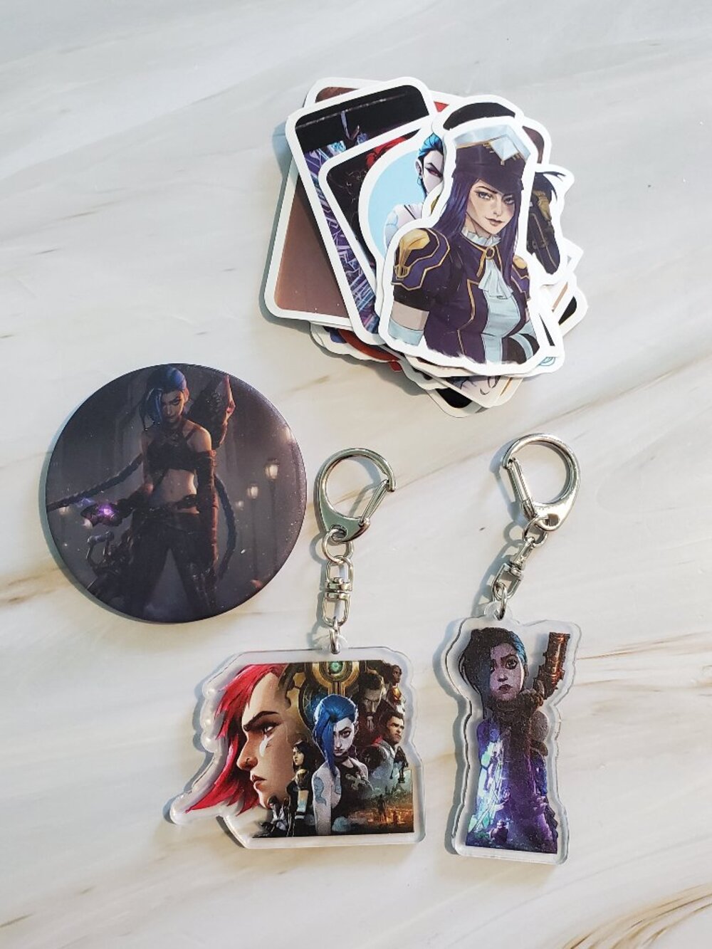 ✨$5 OFF $25 ✨ League of Legends Arcane Stickers Keychains Pin Lot